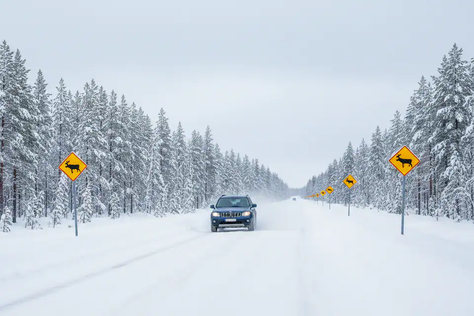Conducir por Finlandia en verano y en invierno