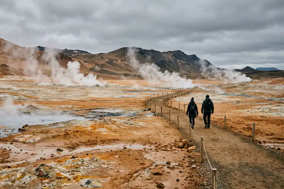 Lago Mývatn: volcanismo, aves y baños geotérmicos