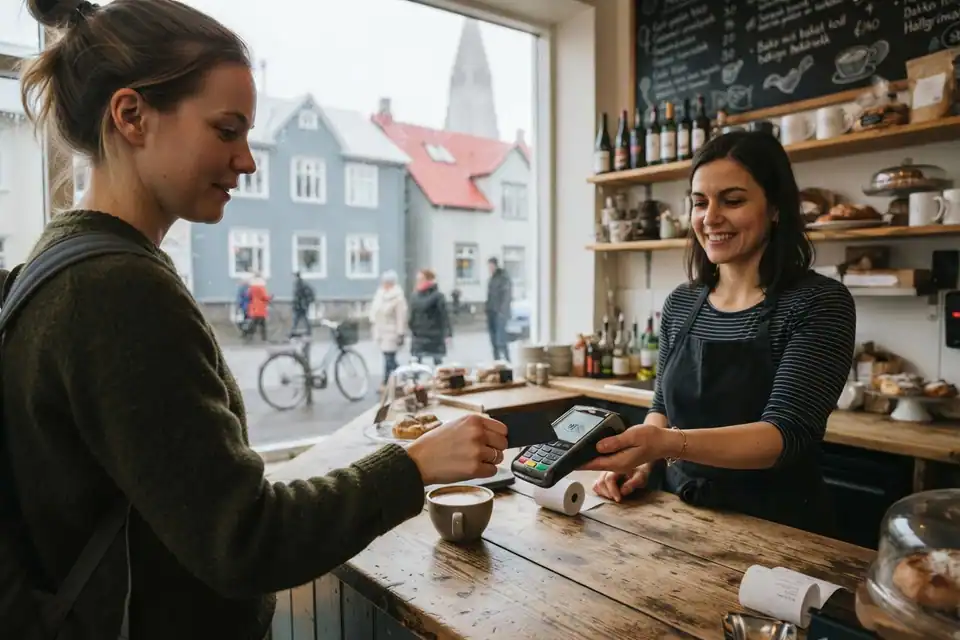 Pagos con tarjeta y efectivo en Islandia